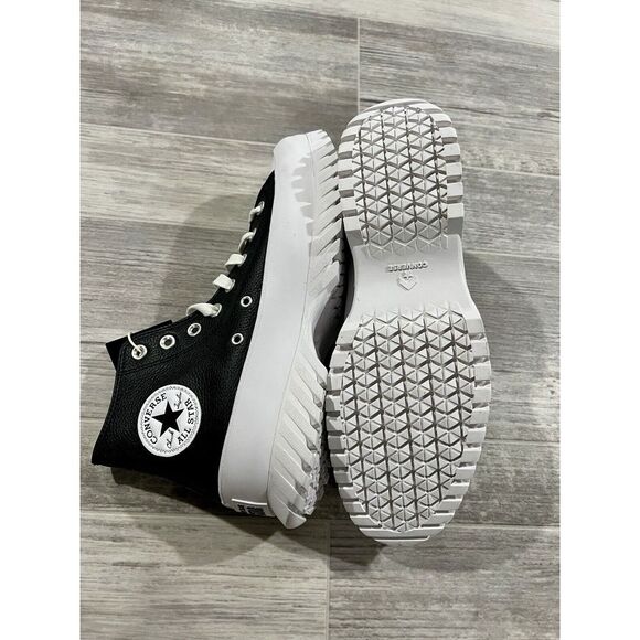 Converse Chuck Taylor All Star Lugged 2.0 Leather High Black Unisex M8.5/W10.5 - Picture 7 of 9